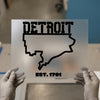Detroit Est. 1701 Map | DTF Transfer Ready to Press | Iconic City Heat Transfer