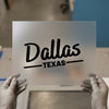 Dallas Texas Script | DTF Transfer Ready to Press | City Pride Heat Transfer