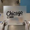 Chicago Illinois Script | DTF Transfer Ready to Press | City Style Heat Transfer