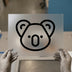 Minimalist Koala | DTF Transfer Ready to Press | Cartoon Heat Transfer