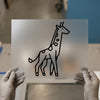 Geometric Giraffe Outline | DTF Transfer Ready to Press | Modern Minimalist Heat Transfer