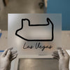 Las Vegas Racetrack Outline | DTF Transfer Ready to Press | Minimalist Racing Heat Transfer