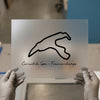 Spa-Francorchamps Circuit Outline | DTF Transfer Ready to Press | Motorsport Heat Transfer