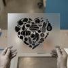 Healthy Food Heart | DTF Transfer Ready to Press | Outline Style Heat Transfer