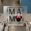 Mama Minnie Mouse Bow | DTF Transfer Ready to Press | Cute Outline Heat Transfer