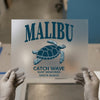 Malibu Turtle | DTF Transfer Ready to Press | Coastal Style Heat Transfer