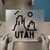 Utah Landscape Outline | DTF Transfer Ready to Press | Minimalist Heat Transfer