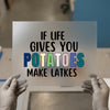 Potato Latkes Quote | DTF Transfer Ready to Press | Humorous Foodie Heat Transfer