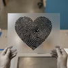 Fingerprint Heart | DTF Transfer Ready to Press | Unique Heat Transfer