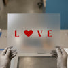 Love Heart | DTF Transfer Ready to Press | Romantic Script Heat Transfer