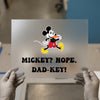 Dad-Key Moustache Mouse DTF Transfer Ready to Press | Humorous Heat Transfer