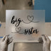 Big Sister Script with Hearts | DTF Transfer Ready to Press | Cute Script Heat Transfer