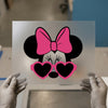 Mouse Ears Heart Glasses | DTF Transfer Ready to Press | Cute Style Heat Transfer