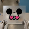Heart Eyes Mouse | DTF Transfer Ready to Press | Iconic Cartoon Heat Transfer