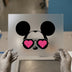 Heart Eyes Mouse | DTF Transfer Ready to Press | Iconic Cartoon Heat Transfer