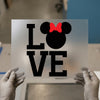 Love Mouse Ears | DTF Transfer Ready to Press | Iconic Character Heat Transfer