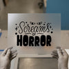 Screams of Horror Halloween | DTF Transfer Ready to Press | Spooky Heat Transfer
