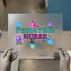 Pediatric Nurse | DTF Transfer Ready to Press | Cartoon Character Heat Transfer
