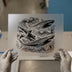 Shark Attack Ocean Waves | DTF Transfer Ready to Press | Nautical Heat Transfer
