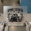 Spooky Readers Skull Books | DTF Transfer Ready to Press | Gothic Literature Heat Transfer