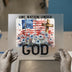 Watercolor US Flag & Cross | DTF Transfer Ready to Press | Patriotic Heat Transfer