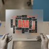 Dad Word Art | DTF Transfer Ready to Press | Fathers Day Heat Transfer