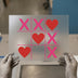 Tic Tac Toe Hearts & X's | DTF Transfer Ready to Press | Valentine's Heat Transfer
