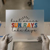 Sun Rays Lake Days | DTF Transfer Ready to Press | Summer Script Heat Transfer