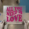All You Need Is Love | DTF Transfer Ready to Press | Retro Groovy Heat Transfer