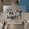 Oh Snap Gingerbread | DTF Transfer Ready to Press | Christmas Heat Transfer