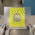 Wavy Checkerboard Smiley | DTF Transfer Ready to Press | Retro Rave Heat Transfer