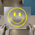 Classic White Smiley Face | DTF Transfer Ready to Press | Retro Style Heat Transfer