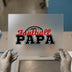 Football Papa Pink & White | DTF Transfer Ready to Press | Sports Dad Heat Transfer