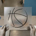 Minimalist Basketball Lines | DTF Transfer Ready to Press | Sporty Line Art Heat Transfer