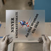 Never Underestimate An Old Woman On Skis | DTF Transfer Ready to Press | Humorous Ski Heat Transfer