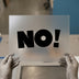 NO! Text | DTF Transfer Ready to Press | Bold Statement Heat Transfer