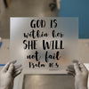 Psalm 46:5 God Is Within Her | DTF Transfer Ready to Press | Inspirational Script Heat Transfer