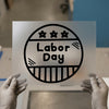 Labor Day Stars & Stripes | DTF Transfer Ready to Press | Patriotic Holiday Heat Transfer
