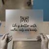 Cat Lover Quote | DTF Transfer Ready to Press | Cozy Aesthetic Heat Transfer