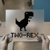 Pixel T-Rex 'TWO-REX' | DTF Transfer Ready to Press | Retro Gaming Heat Transfer