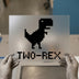 Pixel T-Rex 'TWO-REX' | DTF Transfer Ready to Press | Retro Gaming Heat Transfer