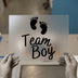 Team Boy Baby Feet | DTF Transfer Ready to Press | Baby Shower Heat Transfer