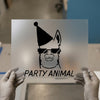 Party Animal Llama DTF Transfer Ready to Press | Fun Celebratory Heat Transfer