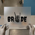 Bride Skull Rock Hand | DTF Transfer Ready to Press | Bachelorette Heat Transfer