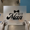 Best Man Bowtie | DTF Transfer Ready to Press | Elegant Wedding Heat Transfer