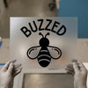 Buzzed Bee DTF Transfer Ready to Press | Cute Cartoon Heat Transfer