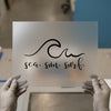 Sea, Sun, Surf Wave | DTF Transfer Ready to Press | Beachy Script Heat Transfer