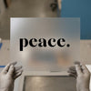 Peace Word DTF Transfer Ready to Press | Minimalist Heat Transfer