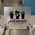 Plant Manager & Pots | DTF Transfer Ready to Press | Botanical Heat Transfer