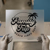 Family Trip Beach Vibes 2023 | DTF Transfer Ready to Press | Retro Style Heat Transfer